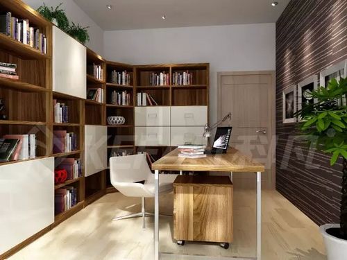 科凡定制图片 书房书柜效果图