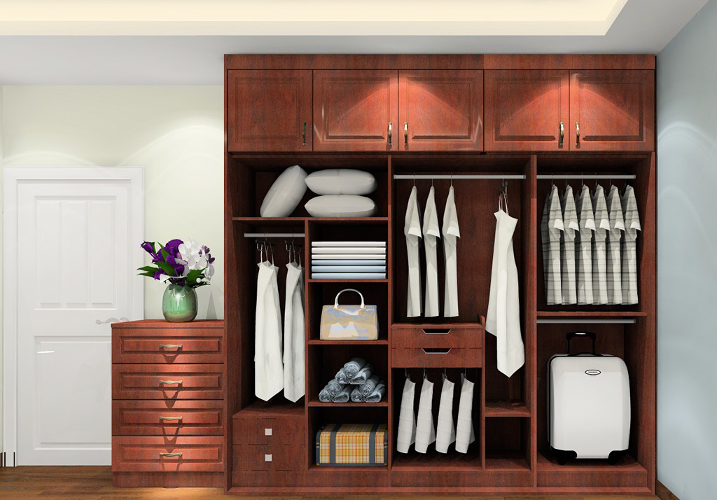开放式中式风格衣柜效果图 私人专属格局