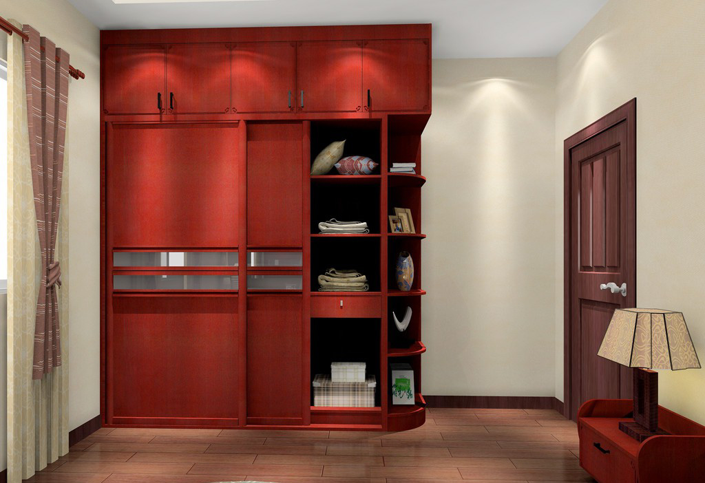 推拉门暖色系衣柜效果图 小户型家居扩容术